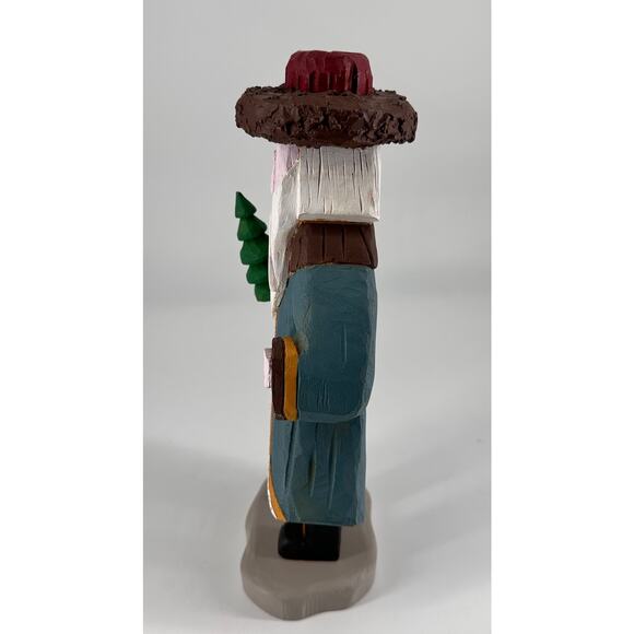 Hand-Carved Santa Figurine by Dave & Pat Justice #24 1998 Folk Art Christmas - Picture 8 of 12